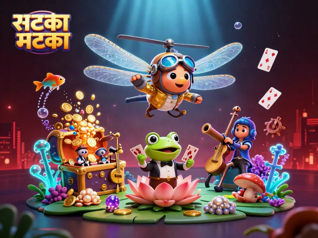 सटका मटका के लाइव कैसीनो छात्रवृत्तियों की मजेदार दुनिया में खेलते हुए, रंगबिरंगे कार्ड और सोने के सिक्के