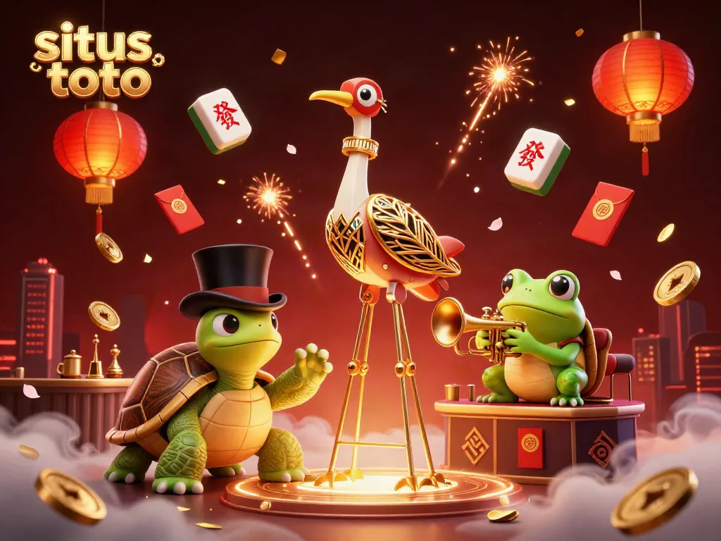 Experience excitement with situs toto, featuring vibrant 3D characters and casino-themed elements.