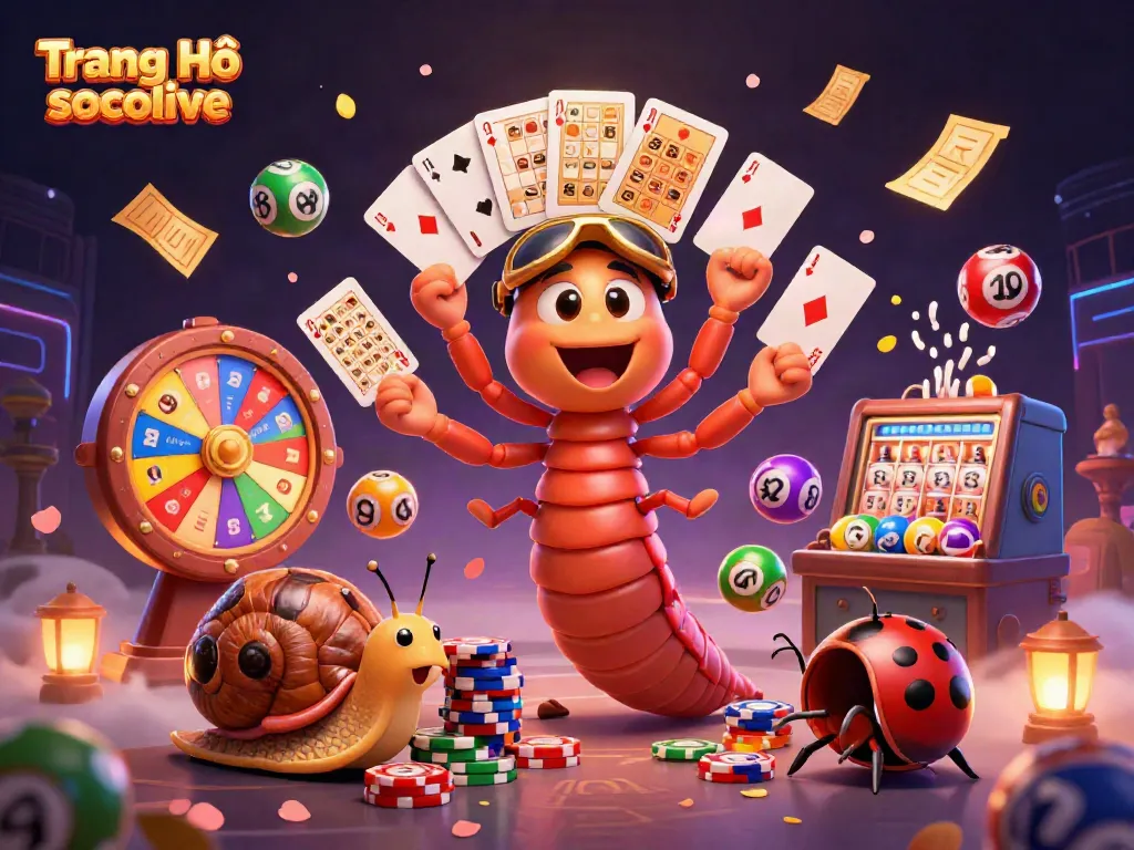 Engage in thrilling moments at Trang Chủ socolive, watching the dynamic 3D cartoon characters showcasing vibrant game elements.