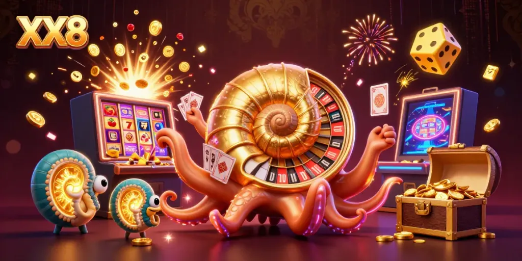 Engage in thrilling gameplay with XX8, where ancient nautilus meets exciting casino elements.